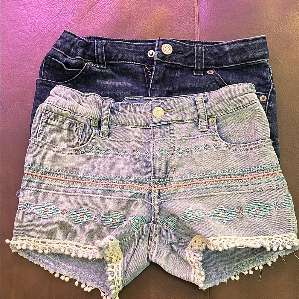 A set of Cat & Jack - Embroidered Denim Shorts